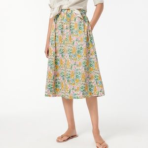 J Crew Midi Skirt in Liberty Mini Floral Walk
